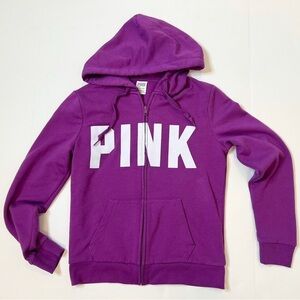 Victoria's Secret PINK
Fleece Zip Up Perfect Hoodie Purple Small
